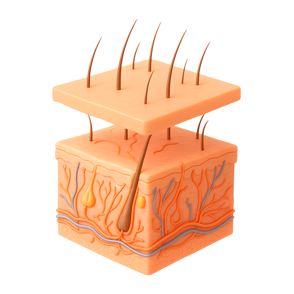 Hair follicle illustration