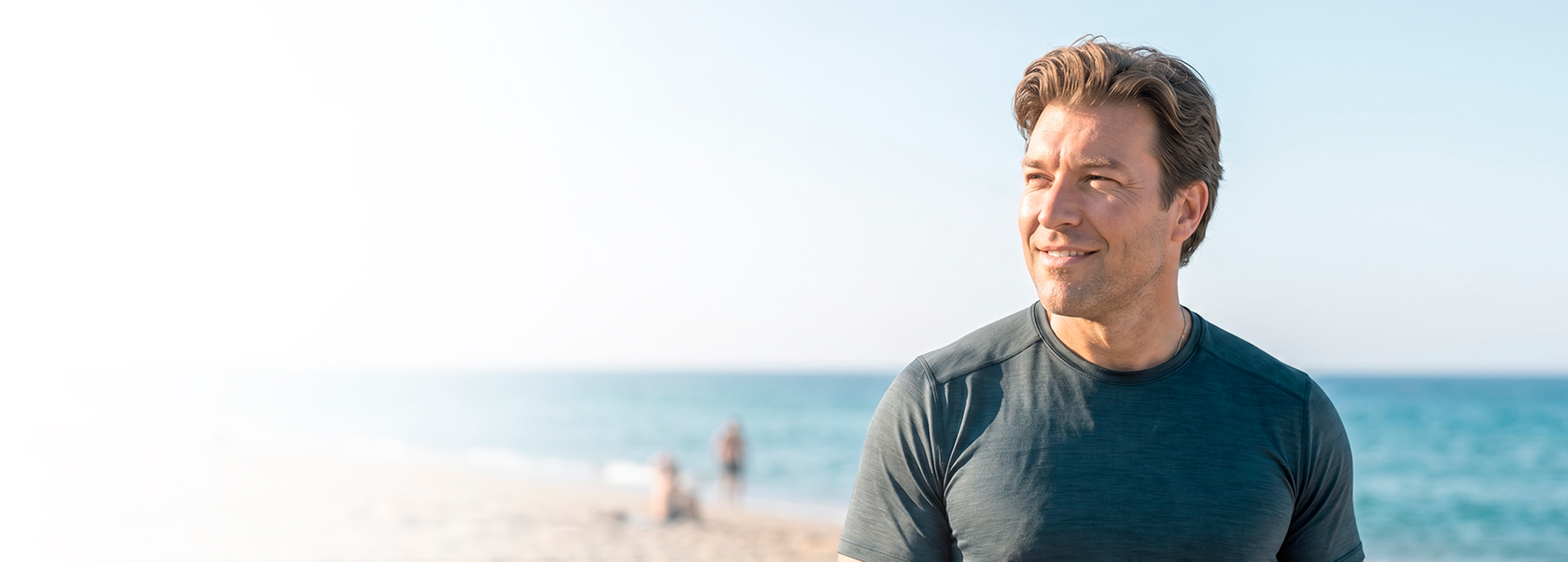 Man at the beach representing provider-guided hormone wellness