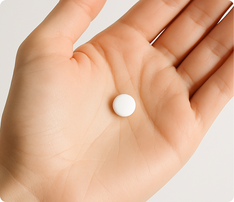 L-Carnitine Pill in Hand