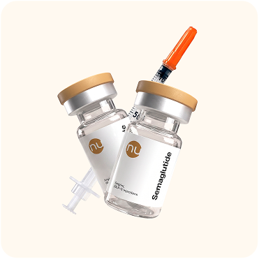 Semaglutide injection vial and syringe